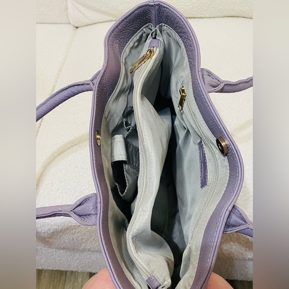 Nwot Ameri Leather Leather Lavender Puurse - image 5
